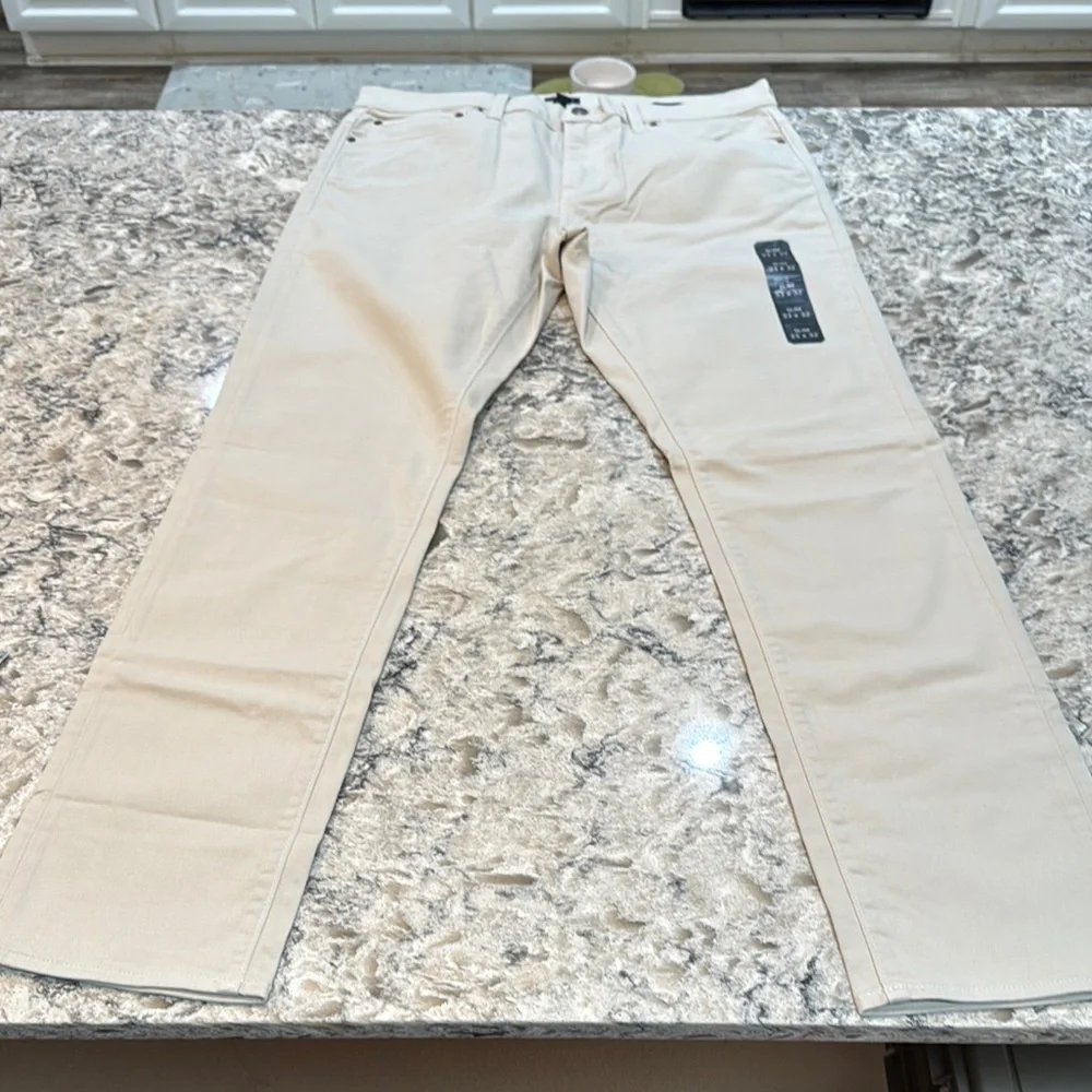 J.Crew Flex Slim Jeans Off White Stretch Denim 33x32 NWT Men’s